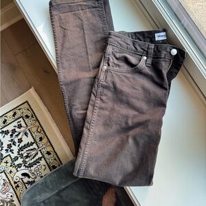 Wrangler X STAUD Dark Brown Slim Jeans